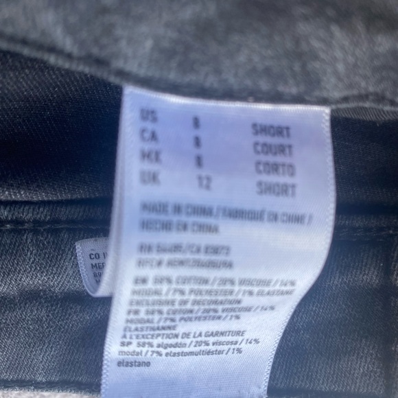 American Eagle Denim Pants Black Ripped Distressed Super Stretch X - Picture 3 of 3